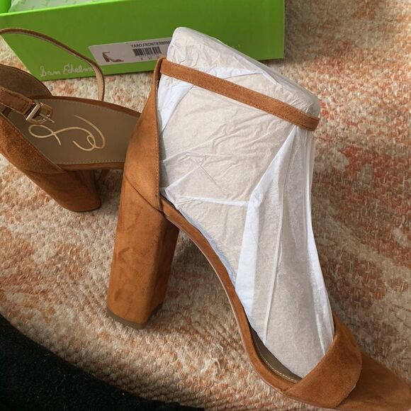NIB Sam Edelman Yaro Block Heel Brown Suede - Picture 4 of 6